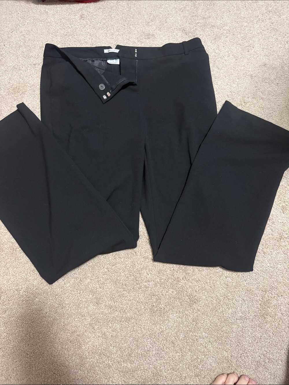 Van Heusen Black Dress Trousers - wide Leg